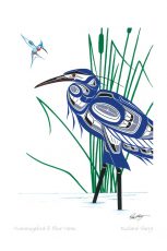 Hummingbird & Blue Heron