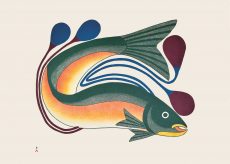 Iqalutsiavak (Beautiful Fish) (Stonecut & Stencil, 66.3 x 81.3cm)
