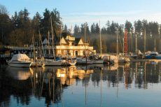 Coal Harbour Sunrise, Vancouver Rowing Clubhouse, BC