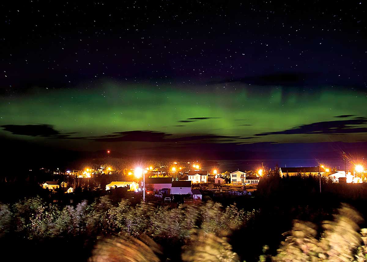 Aurora Borealis Above Charlottetown, Labrador, NL