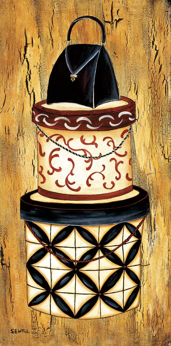 Vintage Hat Box I by artist  Krista Sewell