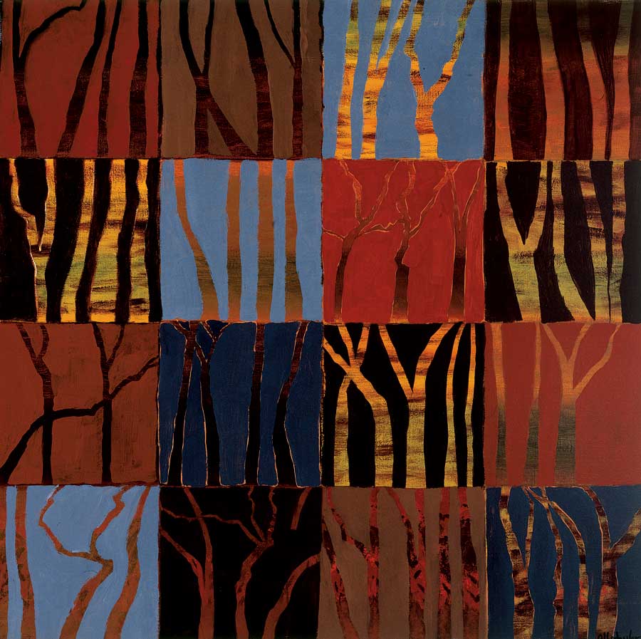 Red Trees II by artist  Gail Altschuler