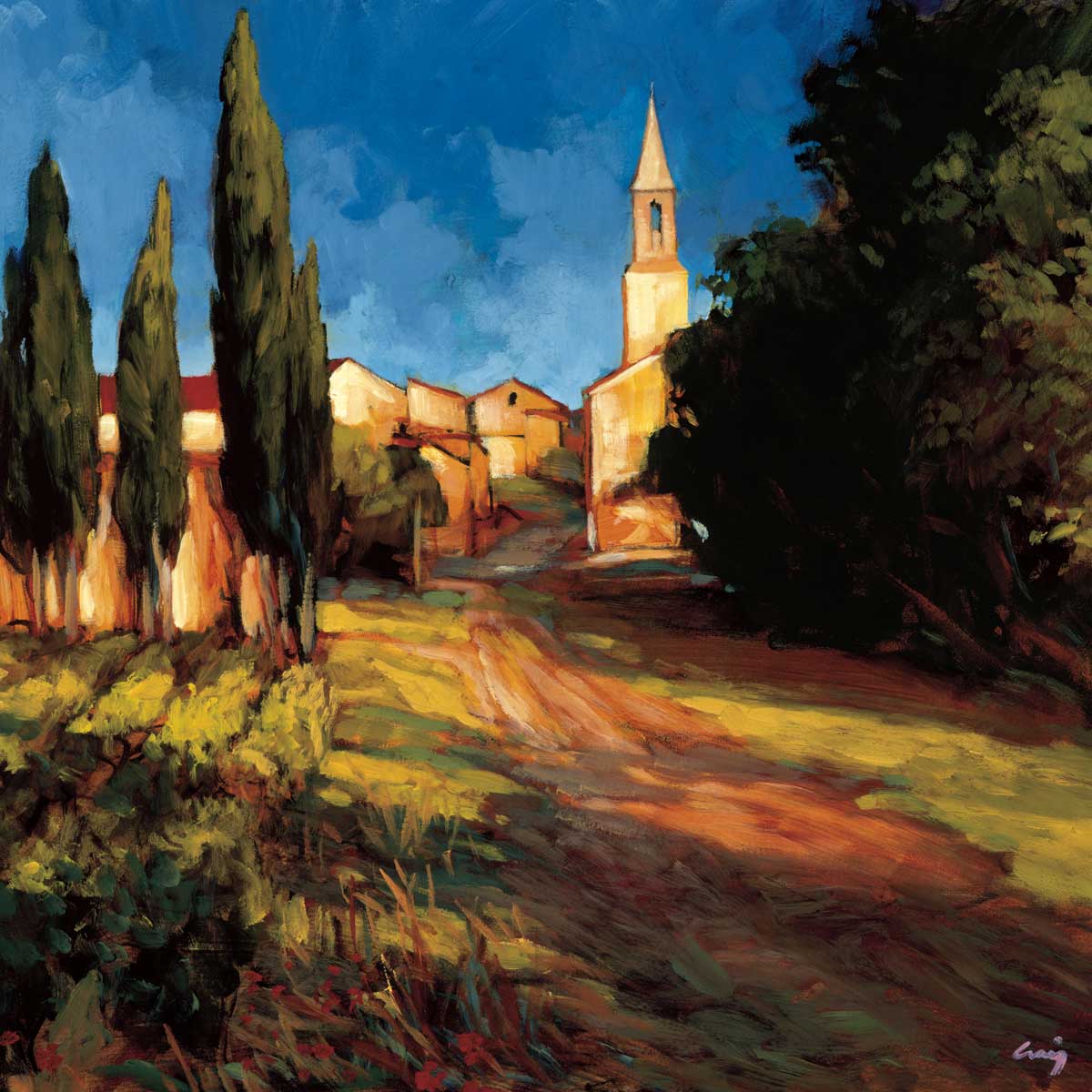 Pathway to the Villa by artist  Philip Craig