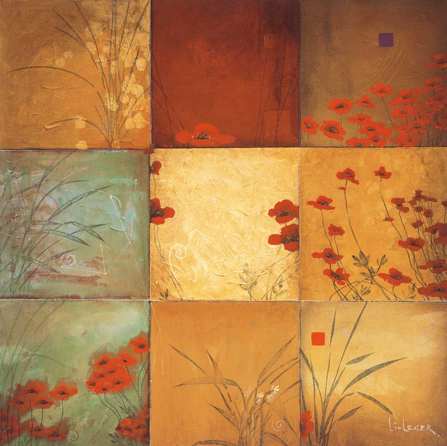 Poppy Nine Patch by artist  Don Li-Leger