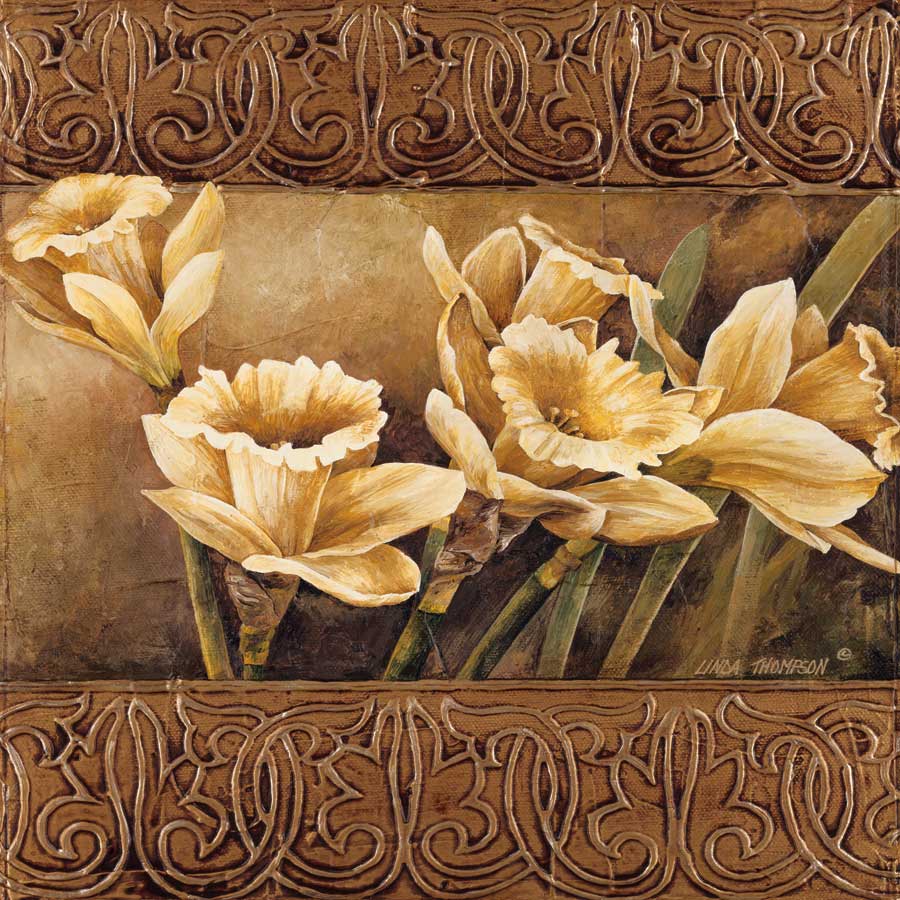 Golden Daffodils II by artist Thompson