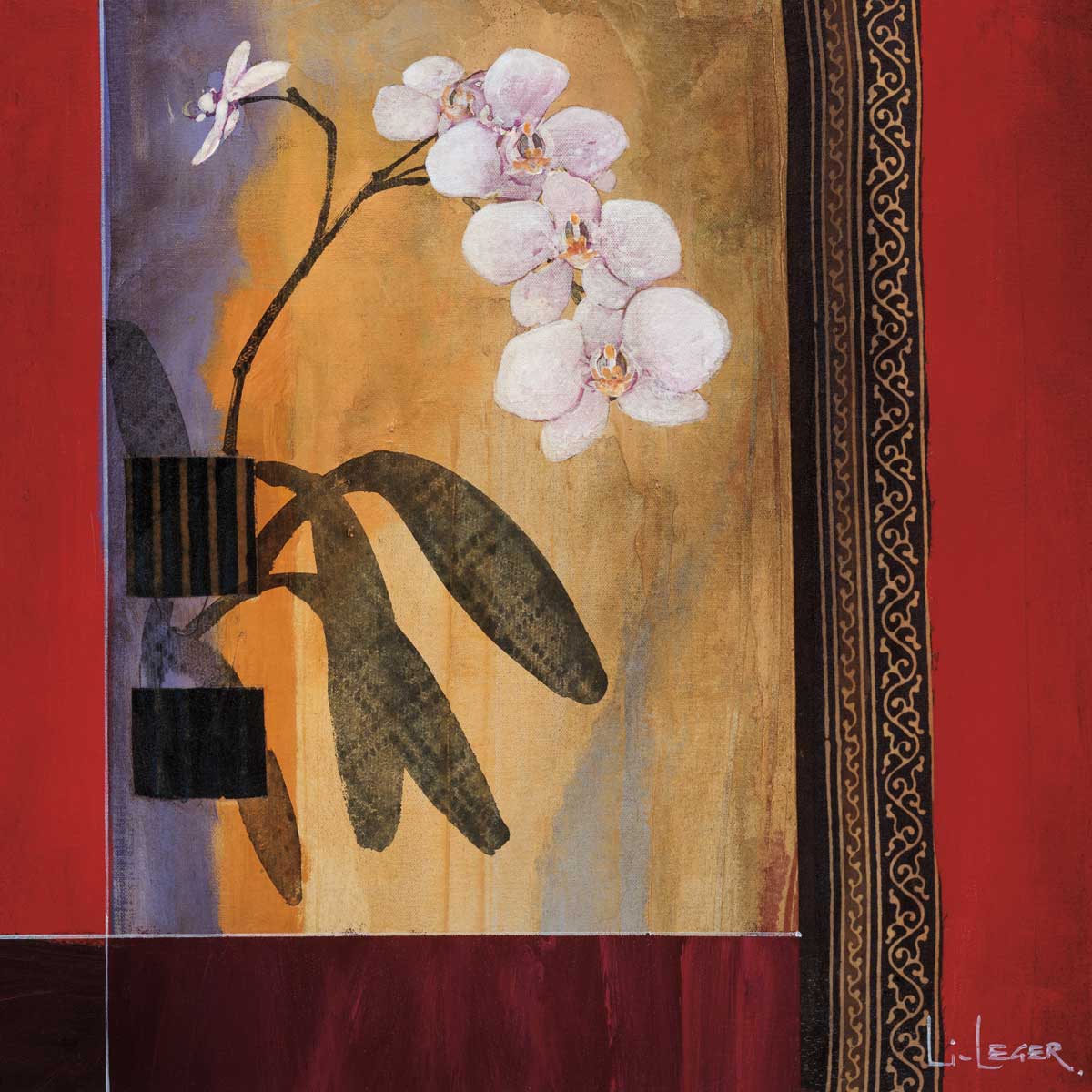 Orchid Lines I by artist  Don Li-Leger