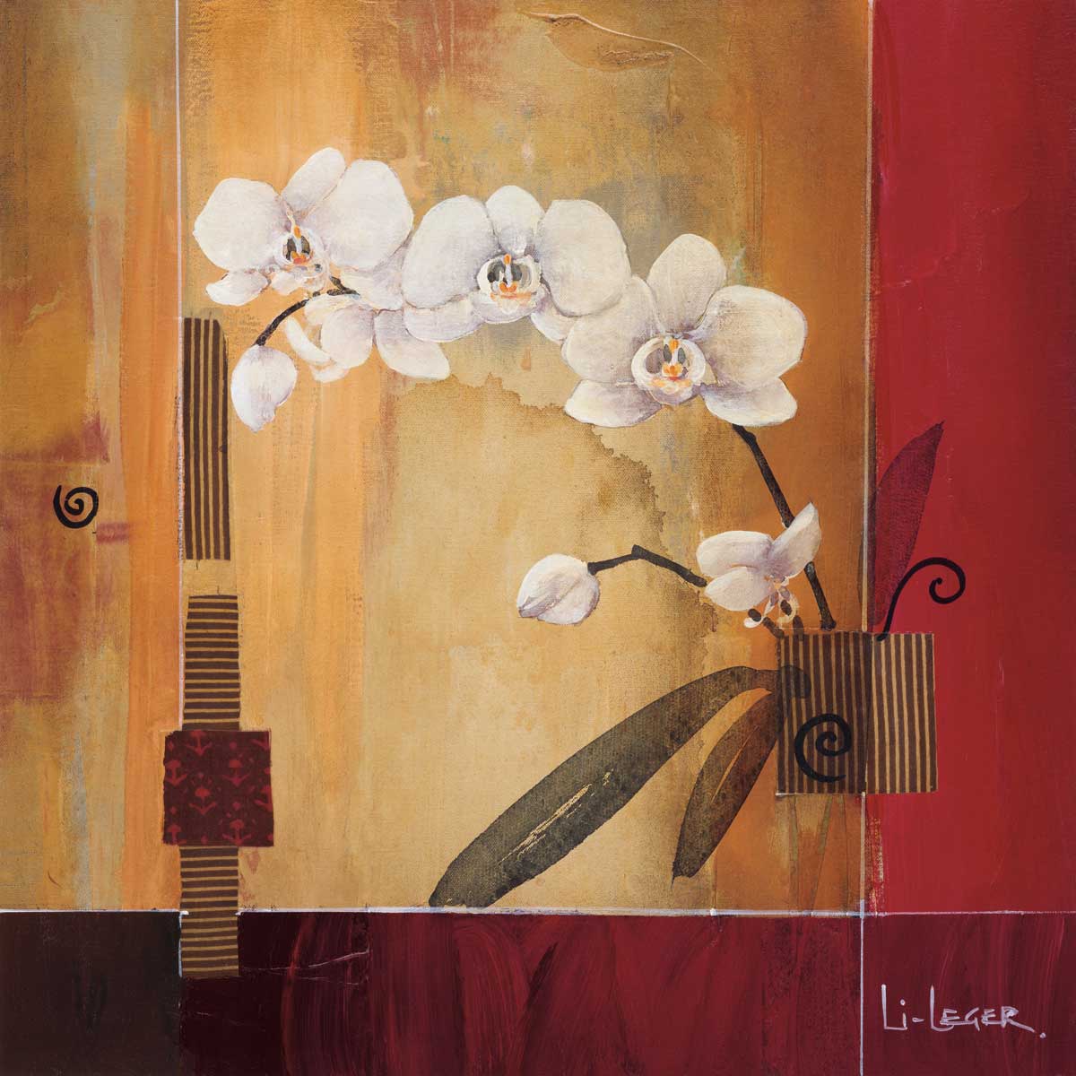 Orchid Lines II by artist  Don Li-Leger