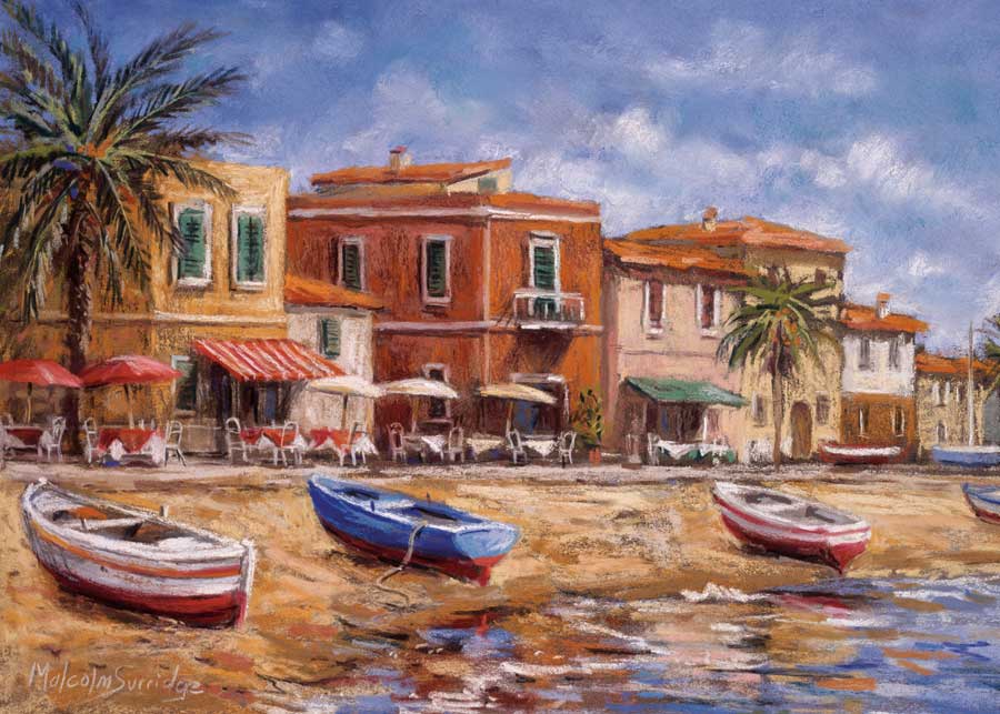 Beachside Cafe' s by artist  Malcolm Surridge