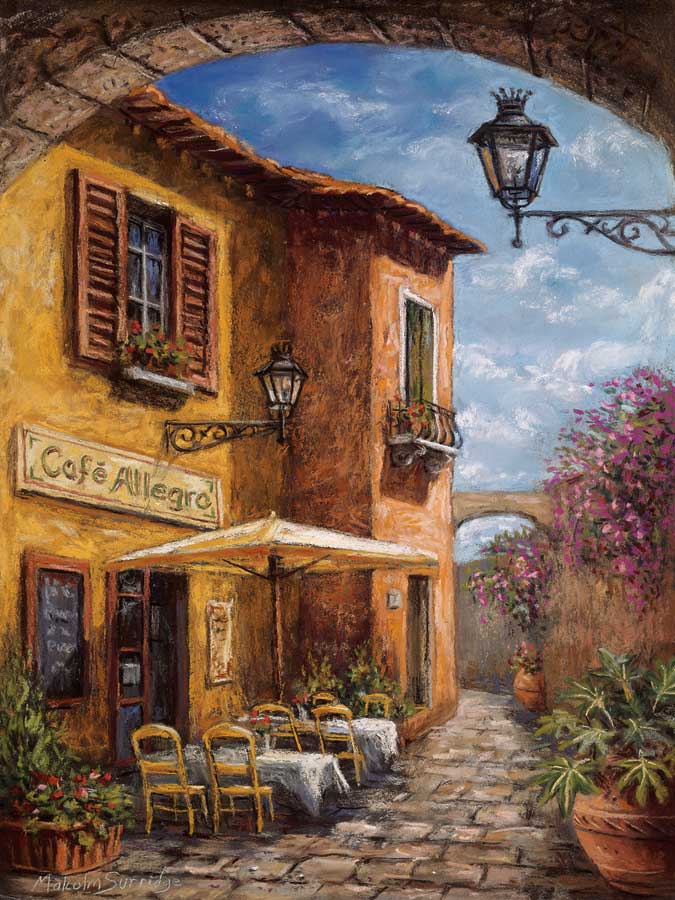 Courtyard Café by artist  Malcolm Surridge