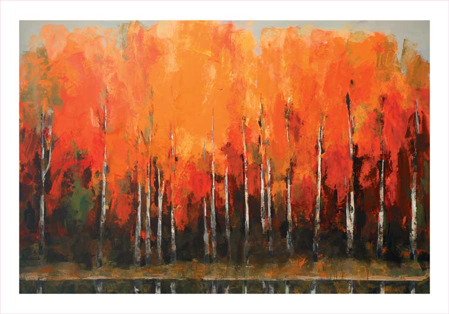 Birch Shoreline by artist Peter Colbert