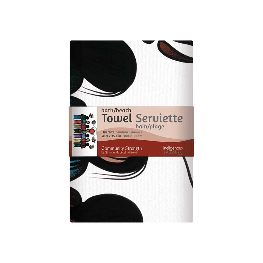 Community Strength Bath/Beach Towel by artist Simone McLeod