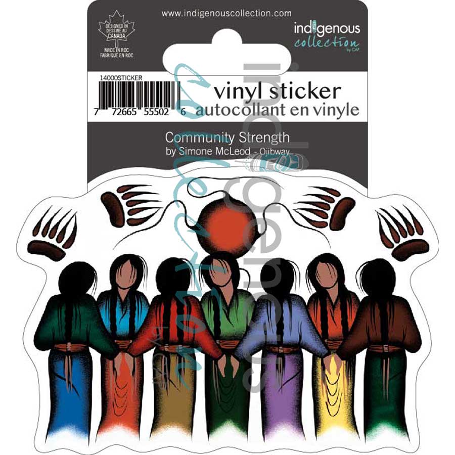 Community Strength Vinyl Die-Cut Sticker by artist Simone McLeod