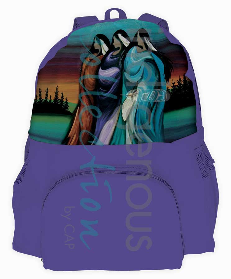 Three Sisters Foldable Travel Backpack by artist Betty Albert