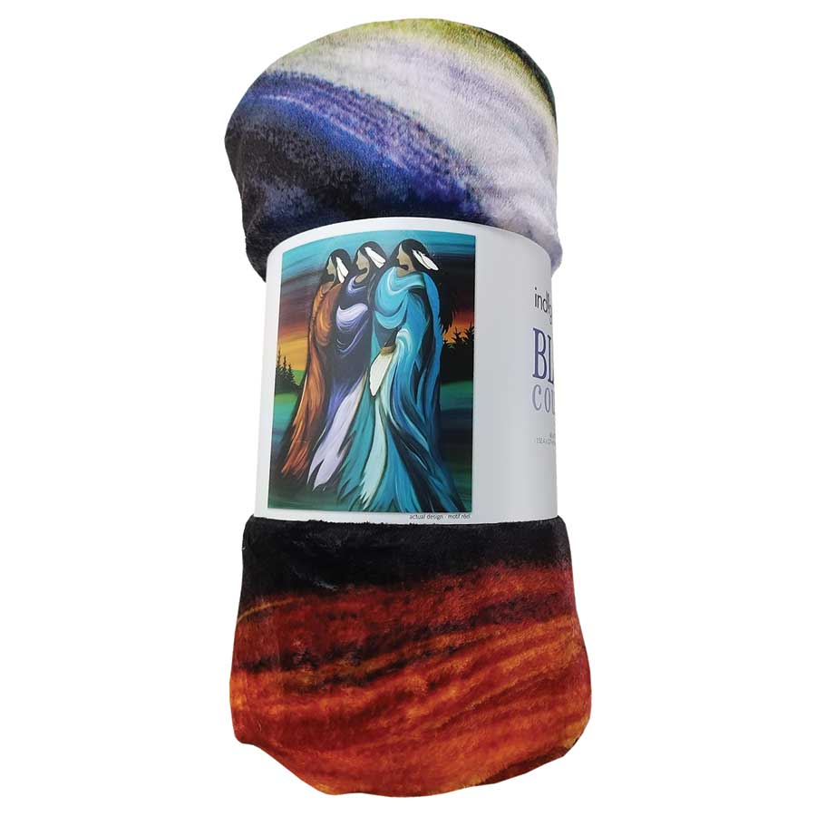 Three Sisters Fleece Blanket by artist Betty Albert