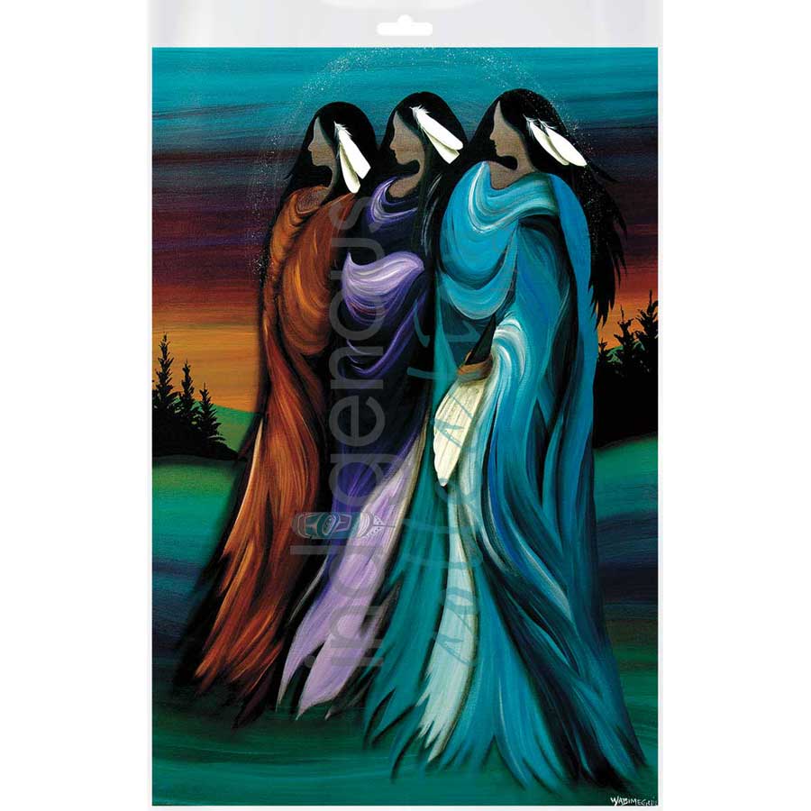 Three Sisters by artist Betty Albert - Cree. Indigenous Collection
