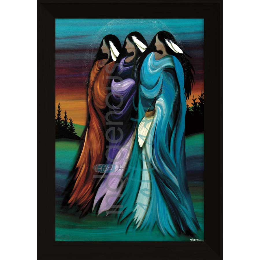 Three Sisters by artist Betty Albert - Cree. Indigenous Collection