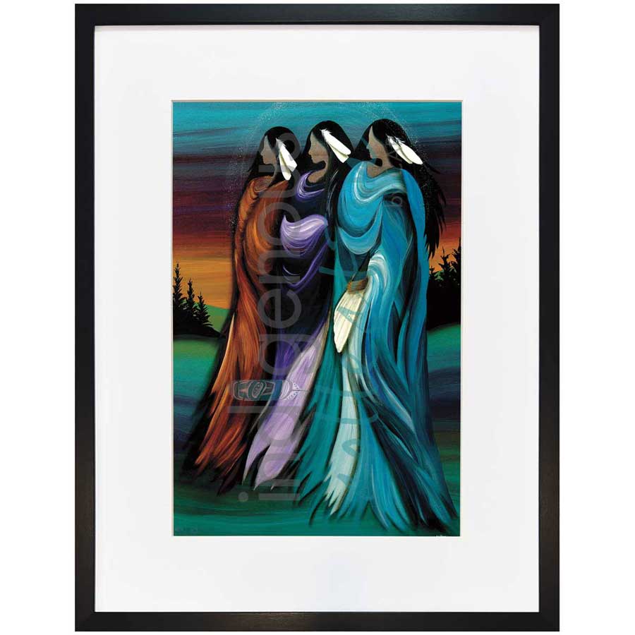 Three Sisters by artist Betty Albert - Cree. Indigenous Collection