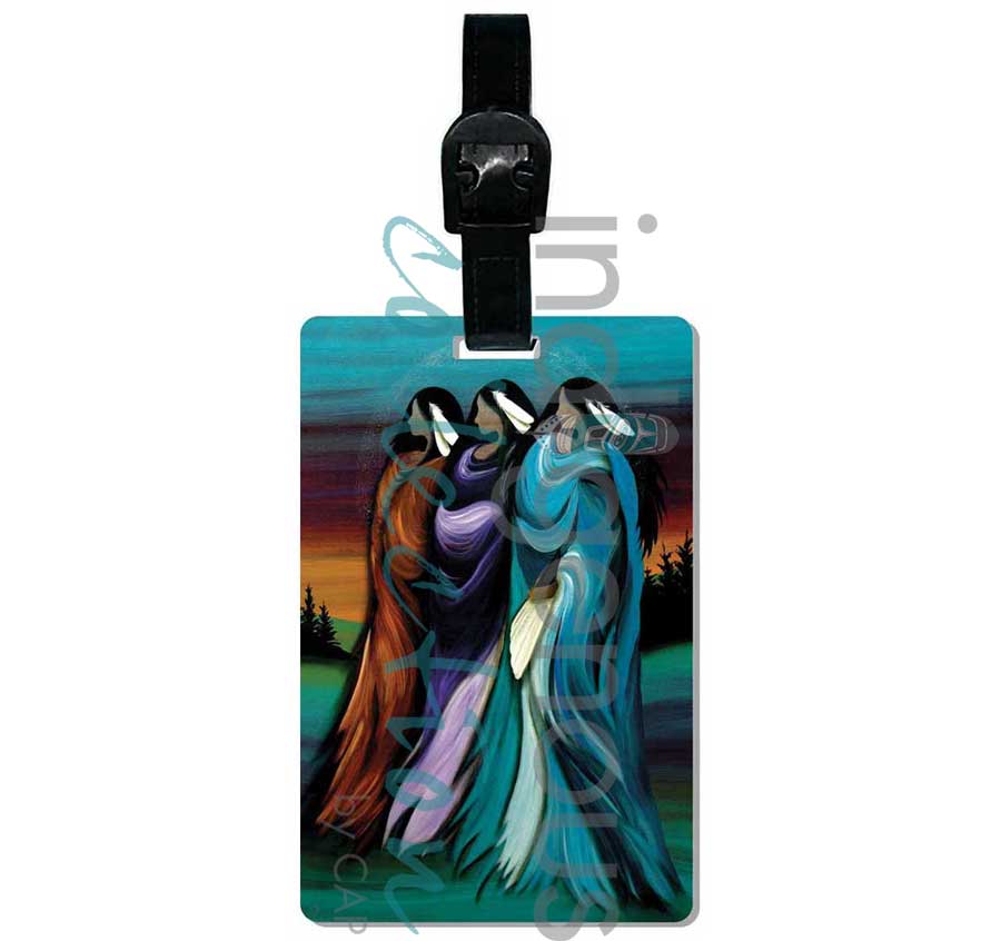 Three Sisters Luggage Tag by artist Betty Albert