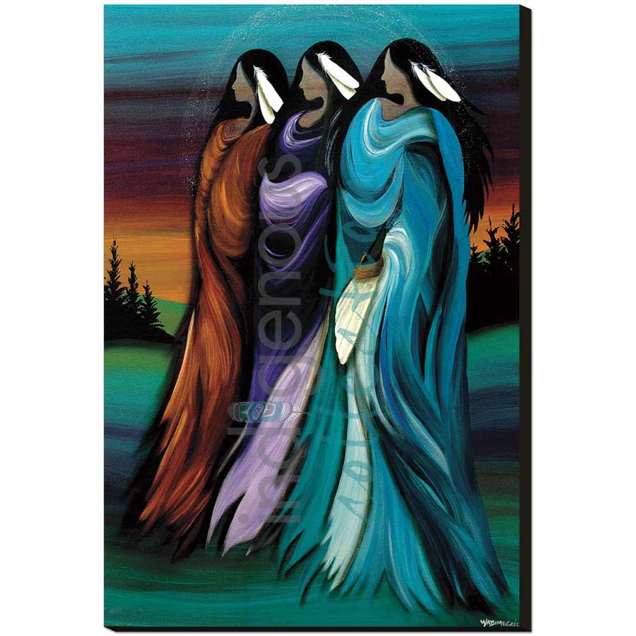 Three Sisters by artist Betty Albert - Cree. Indigenous Collection