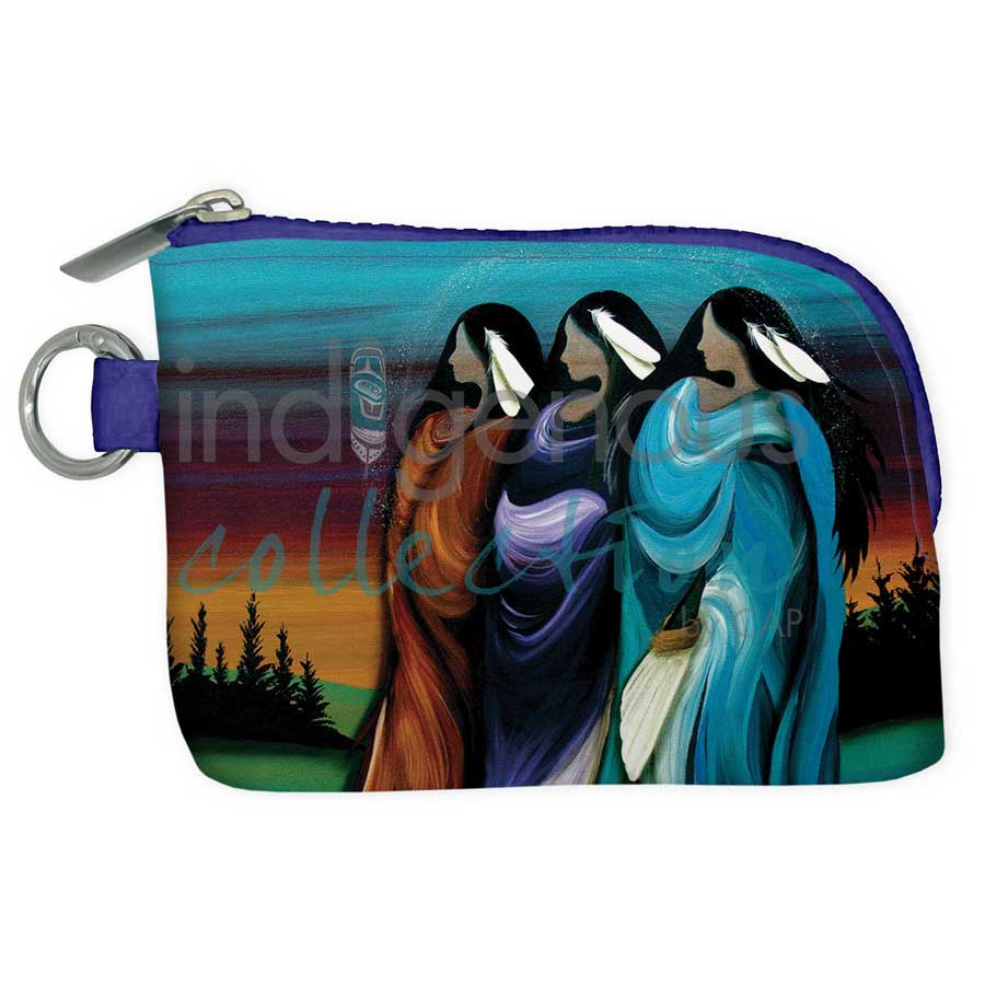 Three Sisters Pocket Wallet by artist Betty Albert. Indigenous Collection.