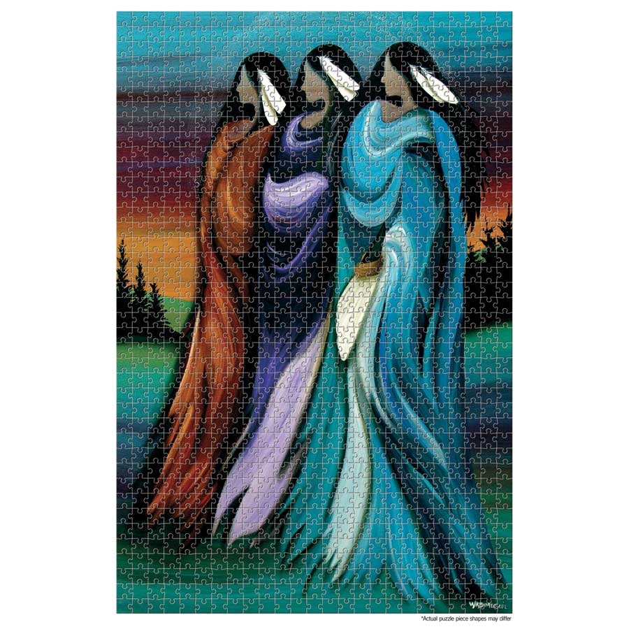 Three Sisters Puzzle - 1000 Pcs by artist Betty Albert. Indigenous Collection.