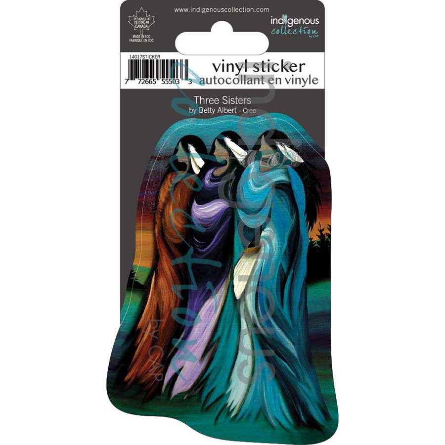 Three Sisters Vinyl Die-Cut Sticker by artist Betty Albert