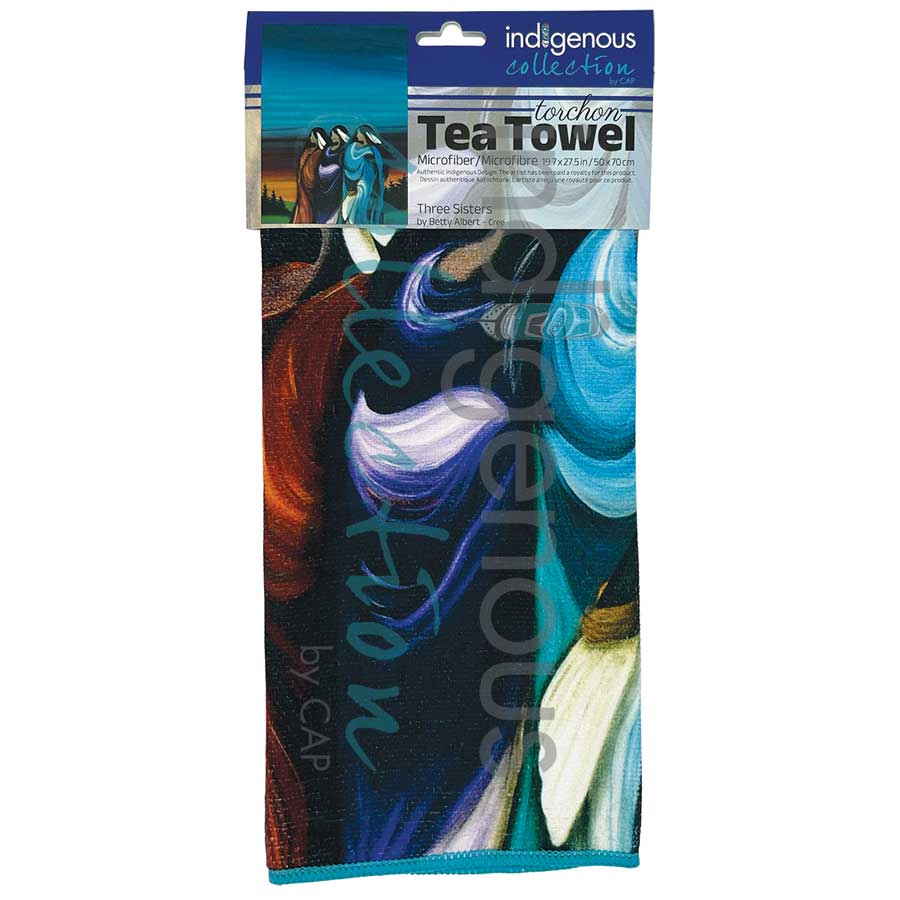 Three Sisters Tea Towel by artist Betty Albert