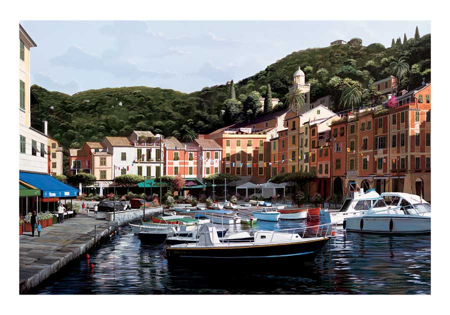 Sunshine Over Portofino by artist Bill Saunders 