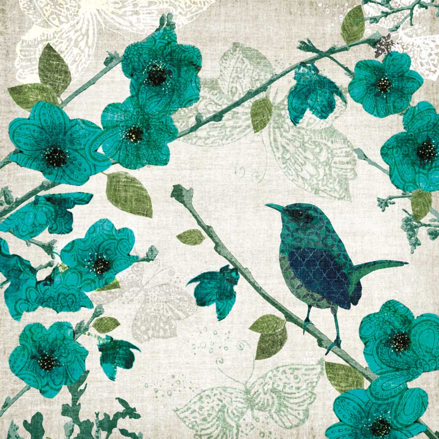 Birds and Butterflies I by artist Tandi Venter