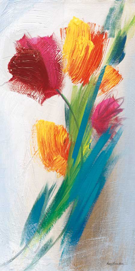 Bright Tulip Bunch I by artist Karen Lorena Parker