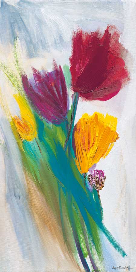 Bright Tulip Bunch II by artist Karen Lorena Parker