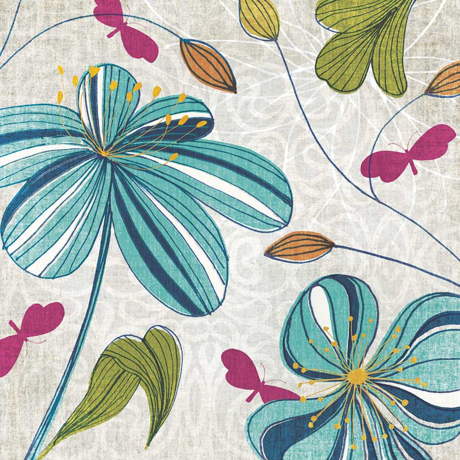 Flowers & Butterflies by artist Tandi Venter