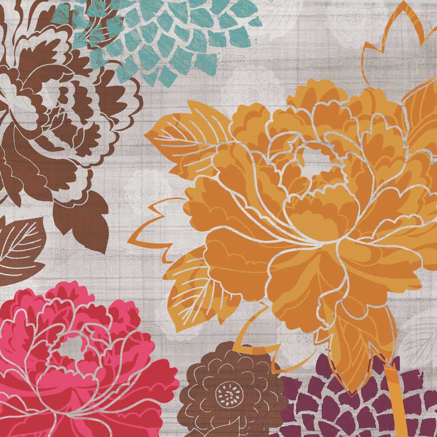 Peony Patterns II by artist Tandi Venter