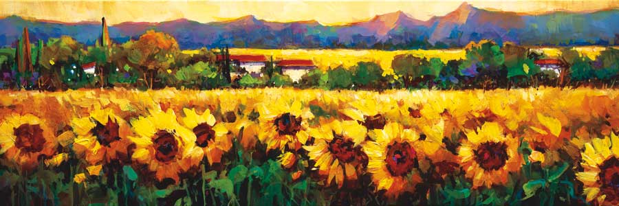 Sweeping Fields of Sunflowers by artist Nancy O'Toole