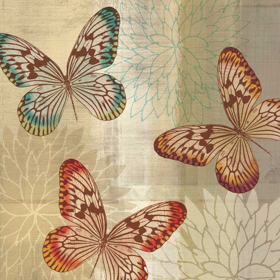 Tropical Butterflies II by artist Tandi Venter