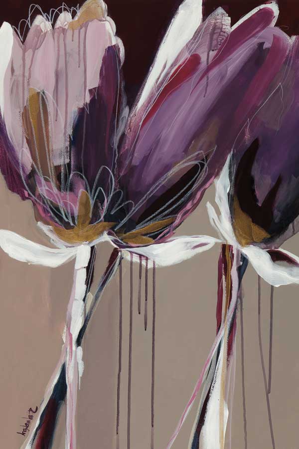 Aubergine Splendor II by artist Angela Maritz