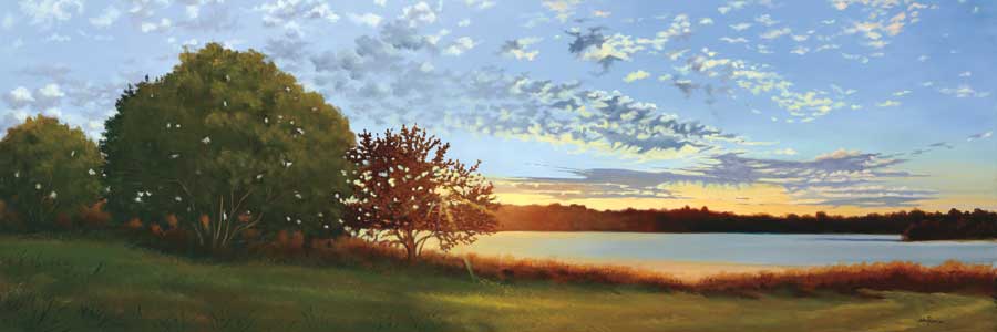 Lakeside Sunrise by artist Julie Peterson