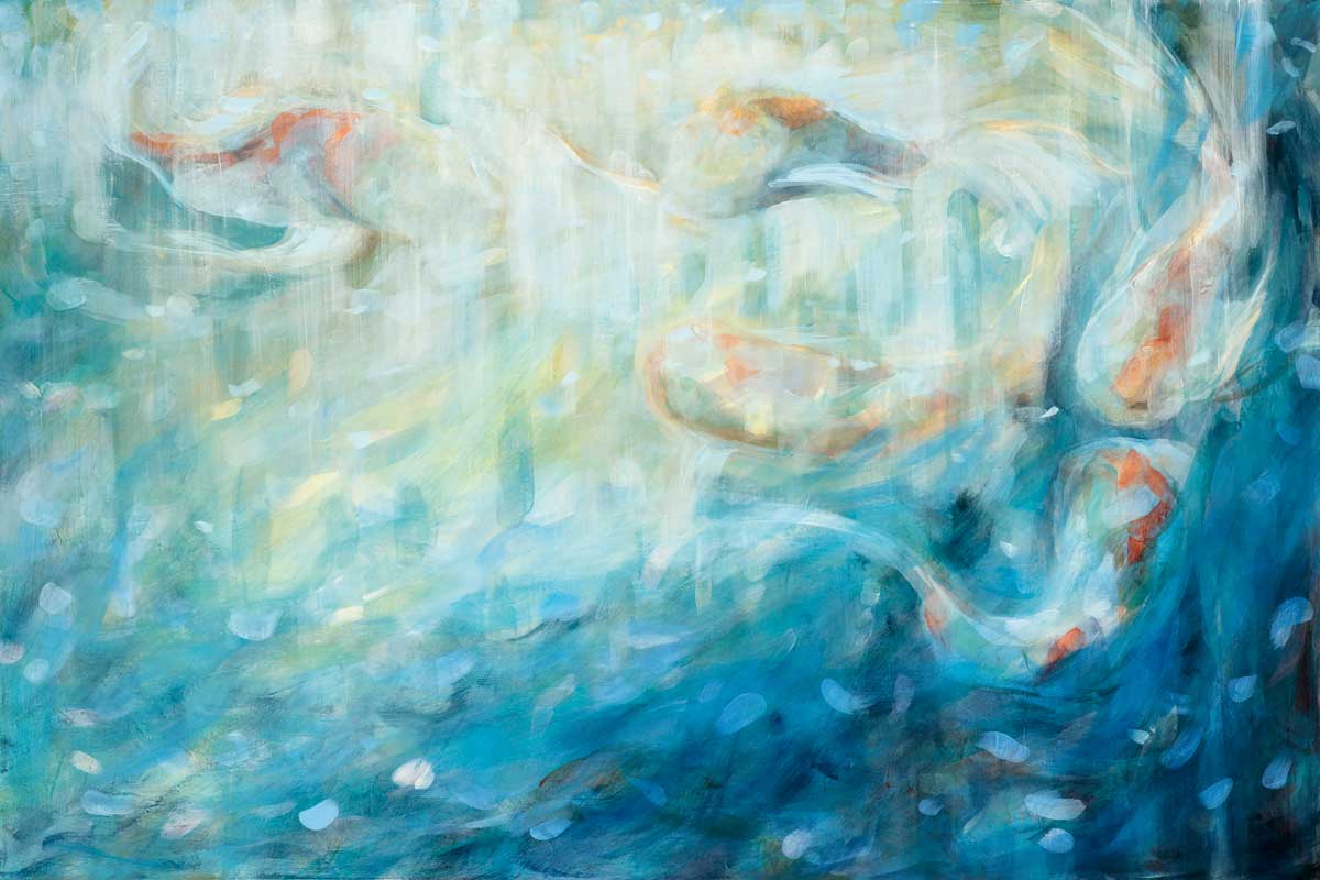 Playing Koi by artist  Karen Lorena Parker