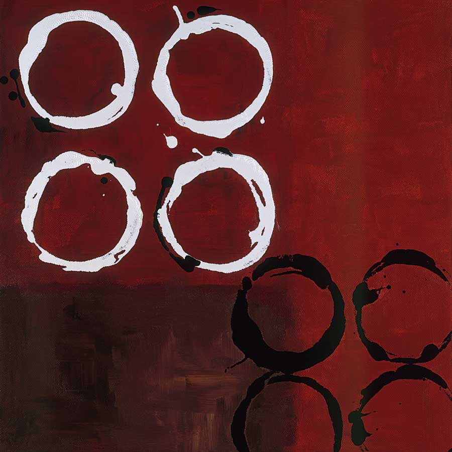 Red Circles I by artist Laurie Maitland