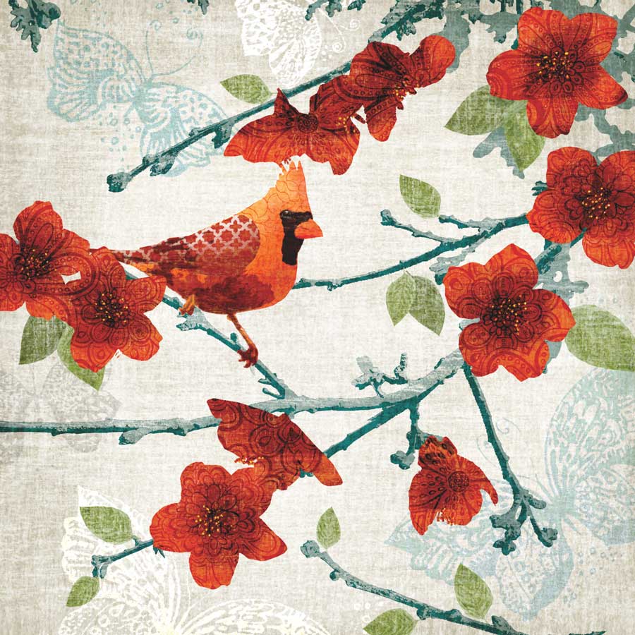 Birds and Butterflies IV by artist Tandi Venter