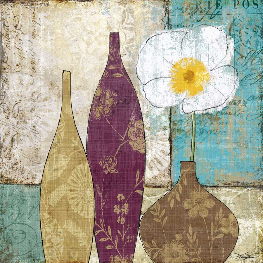 Le Pavot Blanc by artist Keith  Mallett