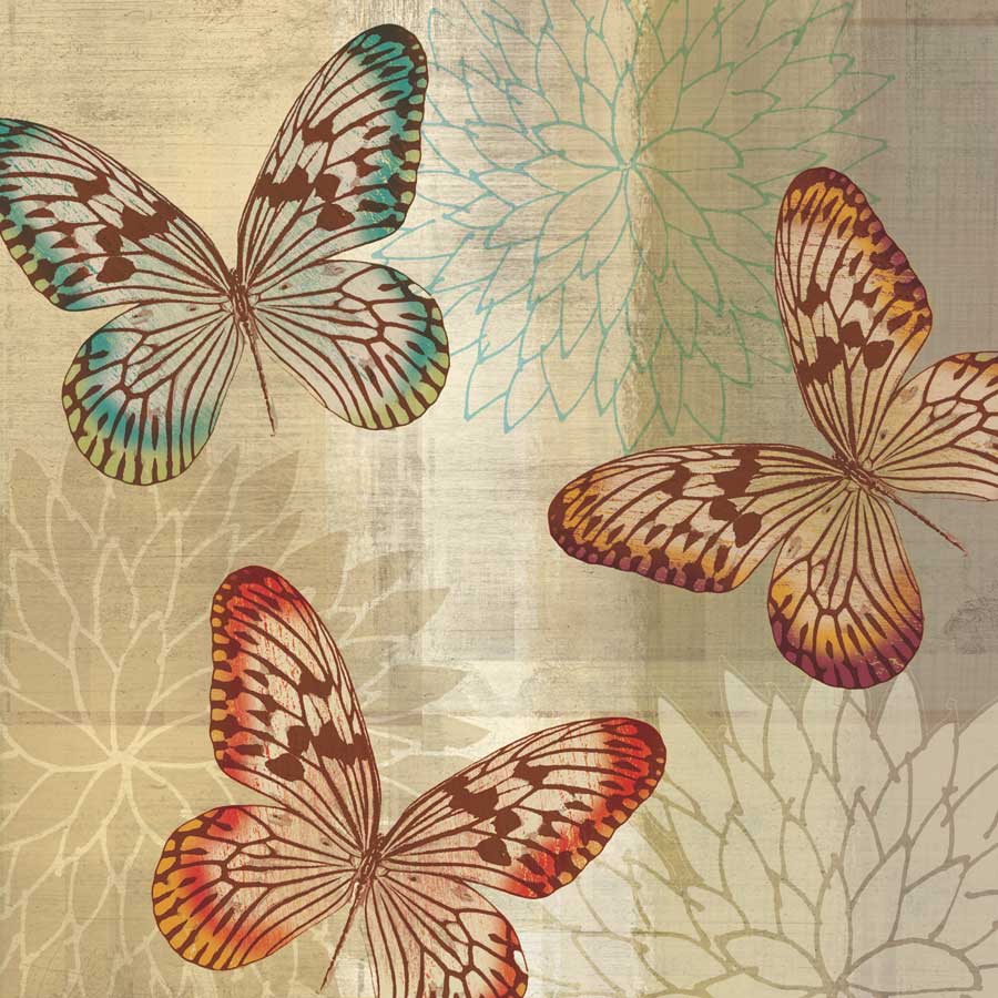 Tropical Butterflies II by artist Tandi Venter