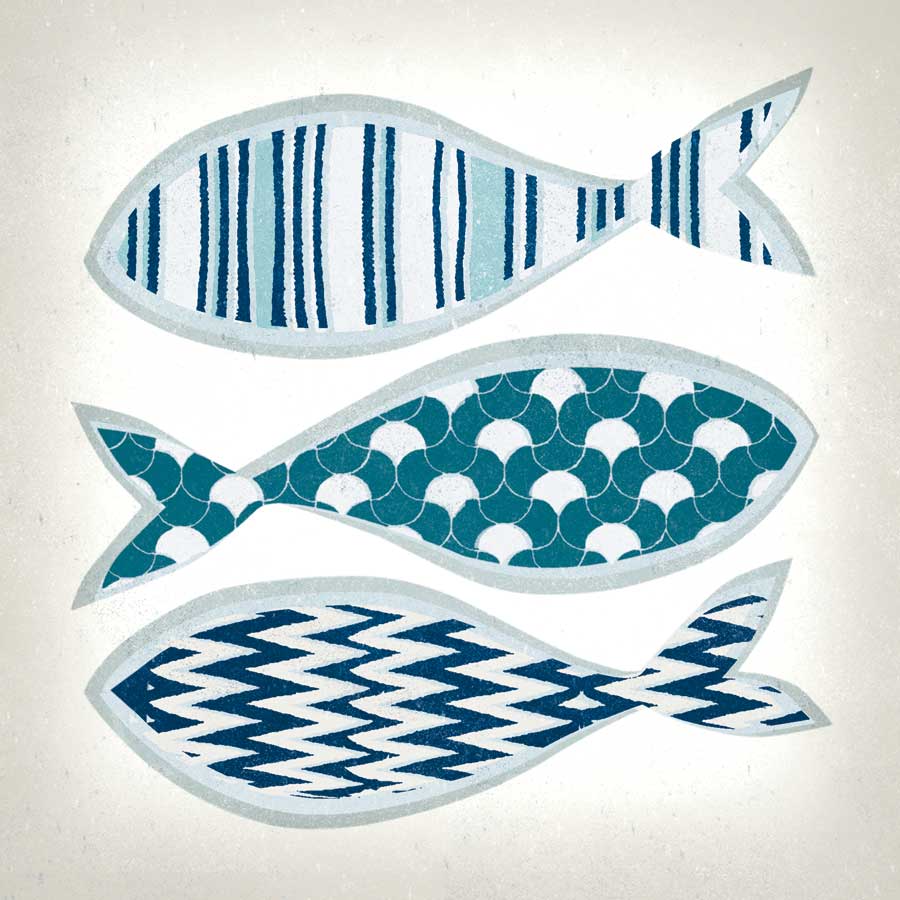 Fish Patterns I by artist Tandi Venter