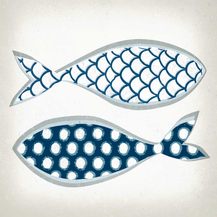 Fish Patterns II by artist Tandi Venter