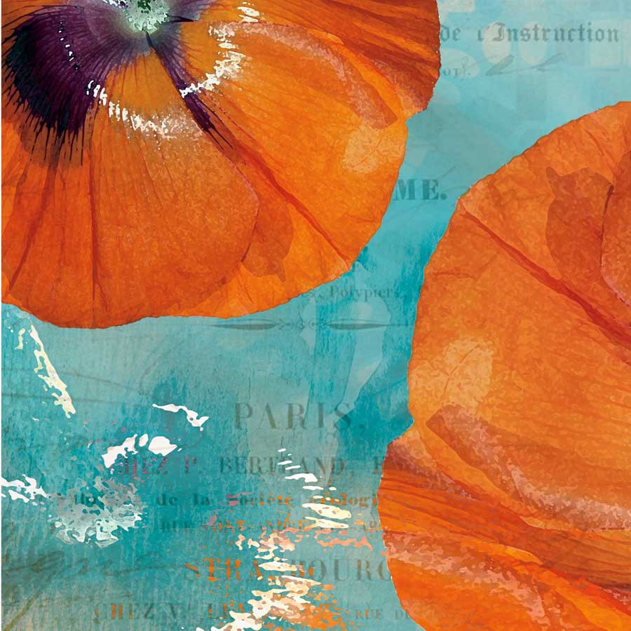 Poppies in the Sky II by artist Sabine Berg