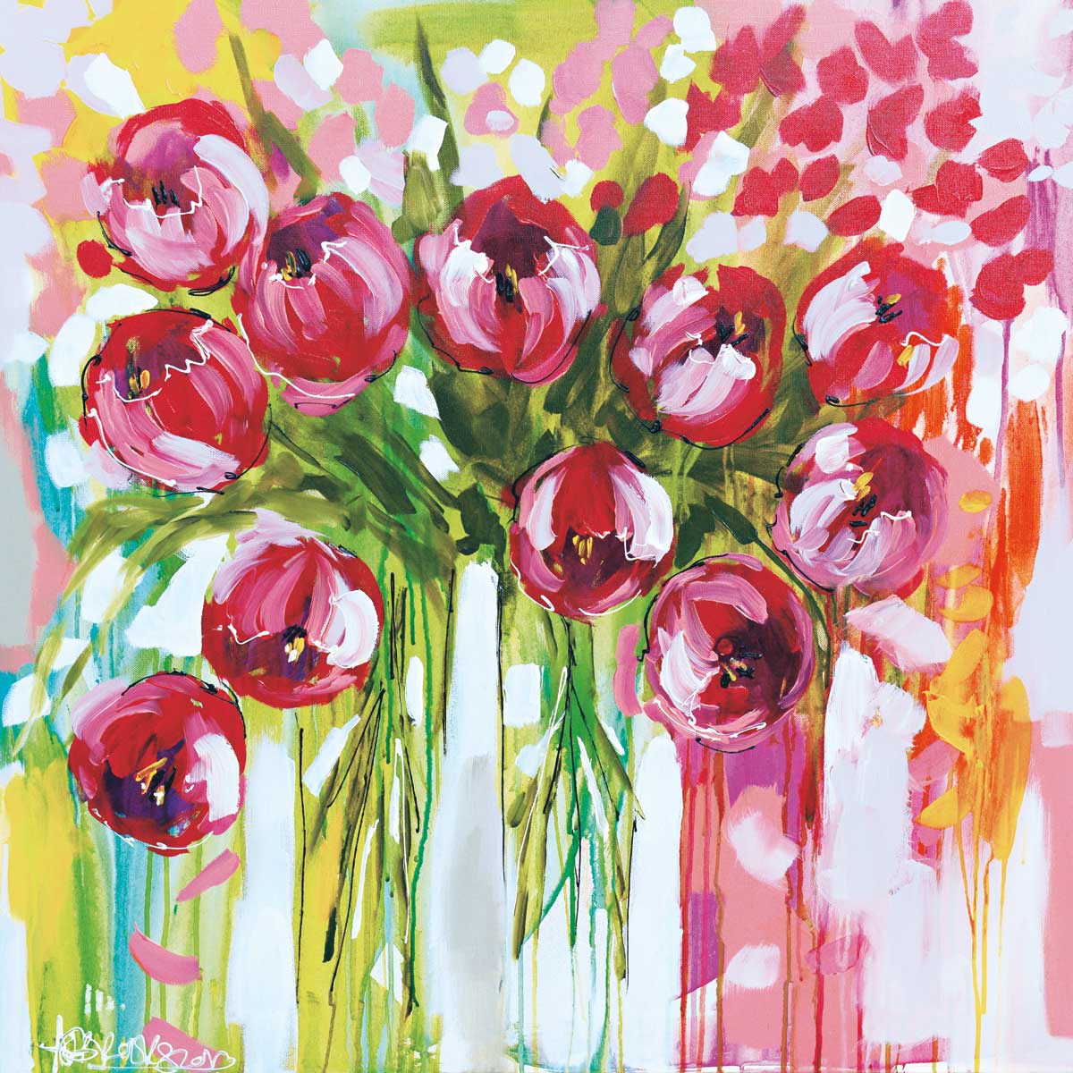 Razzle Dazzle Tulips by artist  Amanda J. Brooks