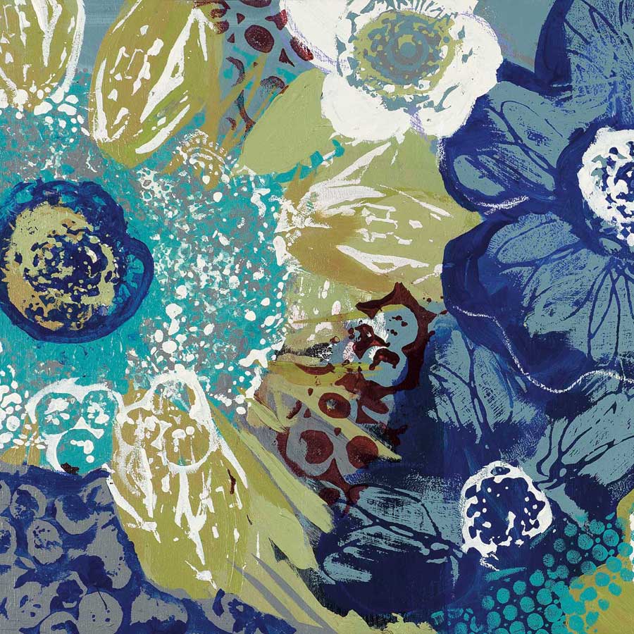 Garden Blues I by artist  Leslie Bernsen