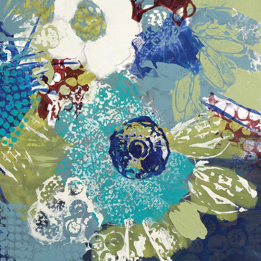 Garden Blues IV by artist  Leslie Bernsen