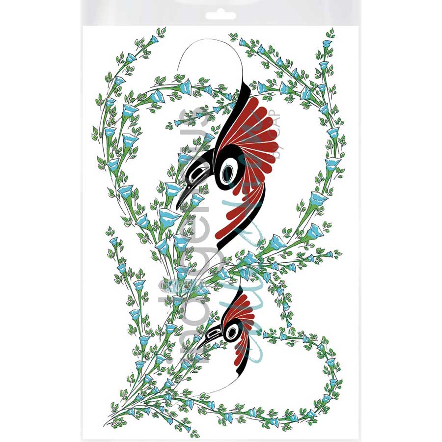 Hummingbirds by artist Danny Dennis - Tsimshian . Indigenous Collection
