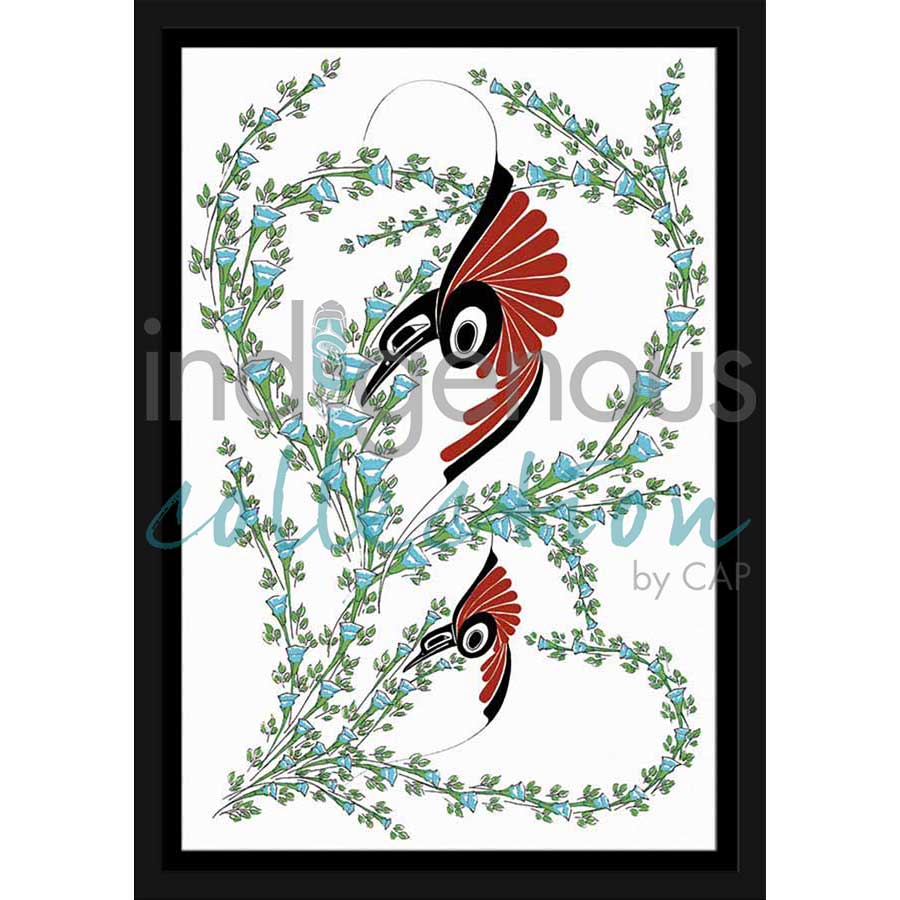Hummingbirds by artist Danny Dennis - Tsimshian . Indigenous Collection
